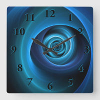 3D Spiral Blue Colours Modern Abstract Fractal Art