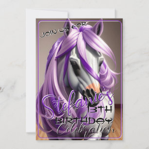 3D Spirit Pony 37 Birthday Invitation