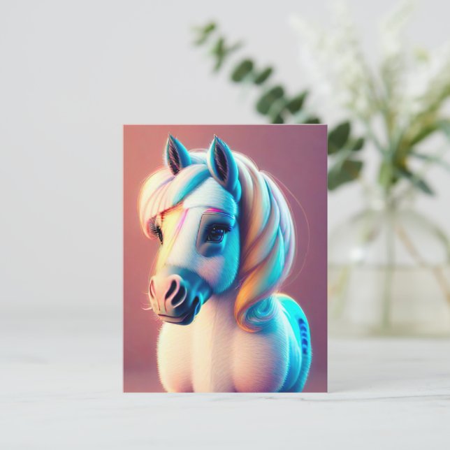 3D Spirit Pony 3 Postcard (Standing Front)