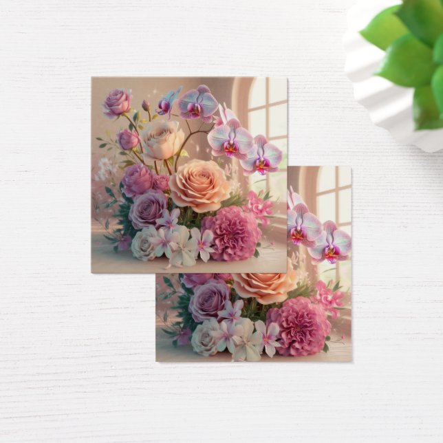 3D Spring Flowers Greeting Card with Roses  (Desk)