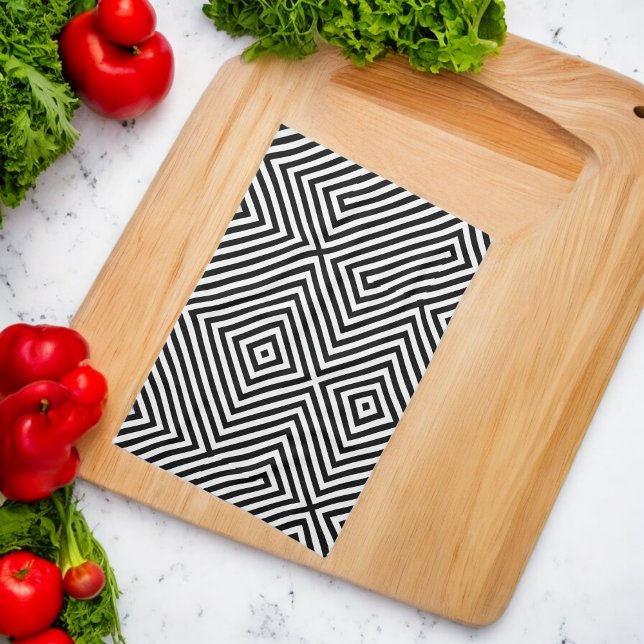 3d Square Illusion Pattern Kitchen Towel (Kitchen Towel)