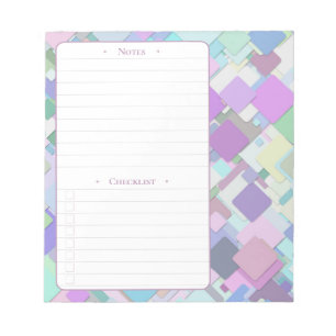 3D Squares Daily Notes and Checklist Notepad