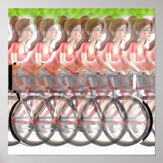 3D Stereogram Bicycle Poster (Front)