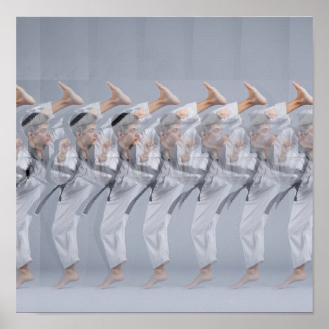 3D Stereogram Karate Poster (Front)