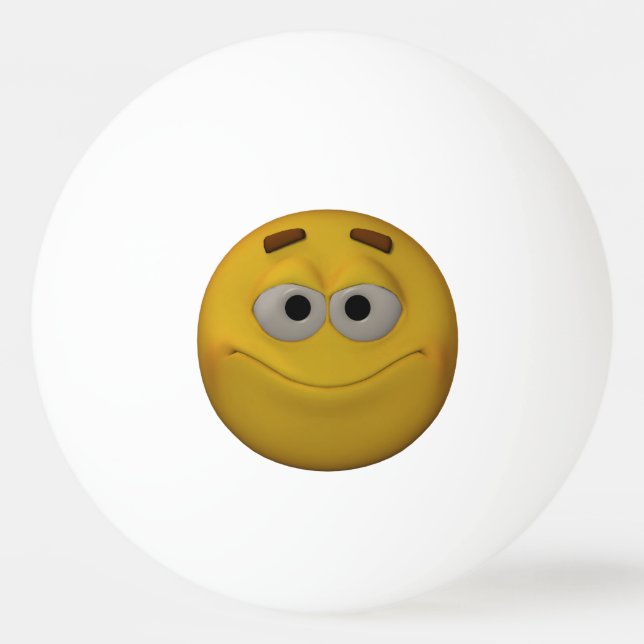3D Stlyle Smiling Emoticon Ping Pong Ball (Front)