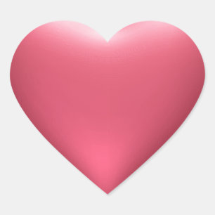 3D Style Heart Symbol Bubblegum Sticker