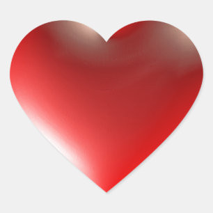 3D Style Heart Symbol Red Heart Sticker