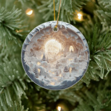 3D Style Winter Snow Cave Christmas Holiday