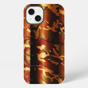 3D Stylish Bronze Woodland Camo iPhone 13 Case