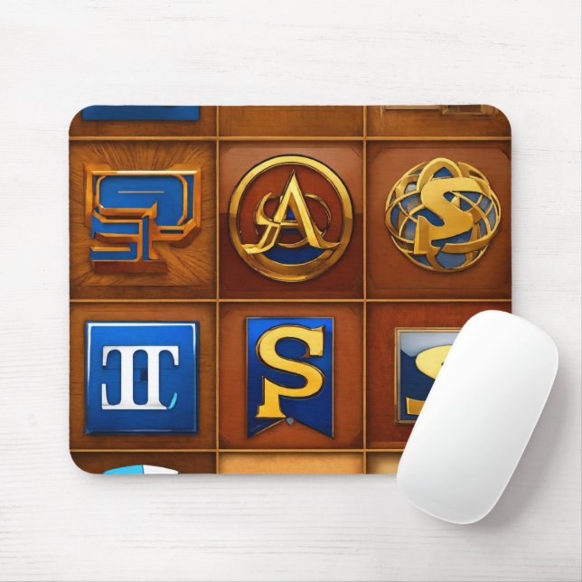 3D Stylish Letter T Mouse Pad Gift Idea (With Mouse)