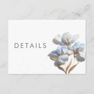 3D Stylized Lilly Wedding Details Enclosure Card
