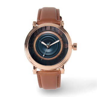 3D Subwoofer Wooden Finish Face Watch