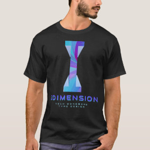3D Tech Letter I Modern Monogram Stylish T-Shirt