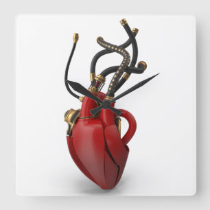 3D Tech Square Wall Clock