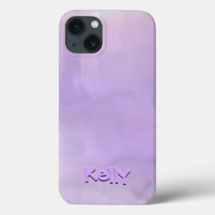 3d Text Effects Purple and Pink Swirled Background iPhone 13 Case
