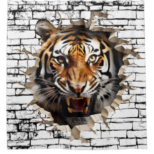 3D Tiger Wall Break Art – Realistic Safari