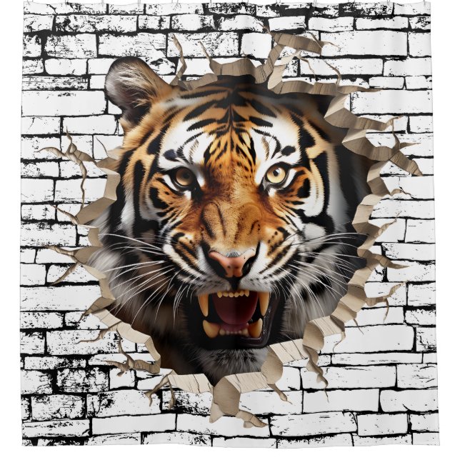 3D Tiger Wall Break Art – Realistic Safari (Front)