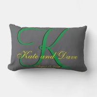 3d Titanium Monogram Date Yellow Text