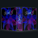 3D To 2D Cylinder Ring Geometric Binder<br><div class="desc">Stay organized with this modern purplish-blue color 3D to 2D geometric two-inch custom binder.  This product can be personalized to your preference and combined with other in series design products to create amazing gift ideas.</div>