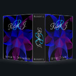 3D To 2D Cylinder Ring Geometric Binder<br><div class="desc">Stay organized with this modern purplish-blue color 3D to 2D geometric two-inch custom binder.  This product can be personalized to your preference and combined with other in series design products to create amazing gift ideas.</div>