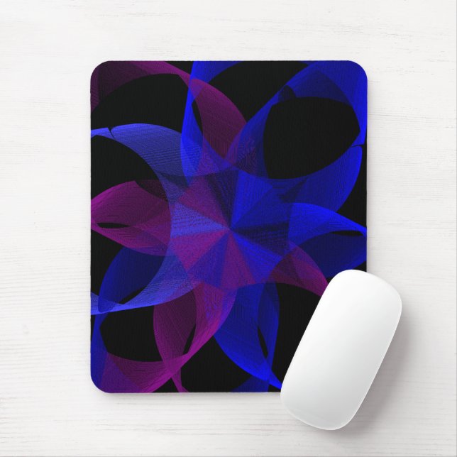 3D To 2D Cylinder Ring Geometric Mouse Pad (With Mouse)