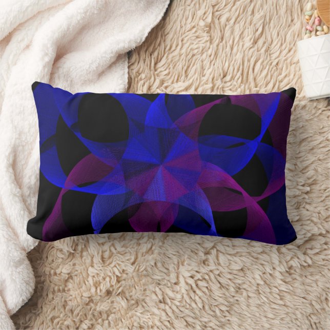 3D To 2D Cylinder Ring Geometric Throw Pillow (Blanket)
