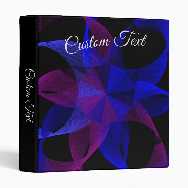 3D To 2D Geometric Cylinder Ring Binder (Front/Spine)