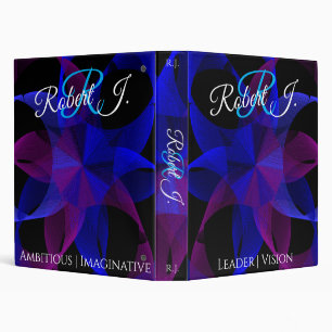 3D To 2D Geometric Cylinder Ring Binder