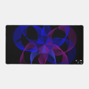 3D To 2D Geometric Cylinder Ring Mouse Pad Mat