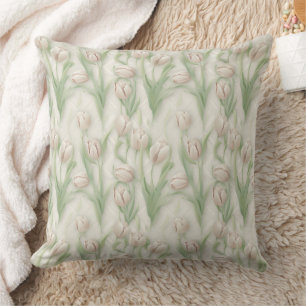 3d tulips  throw pillow