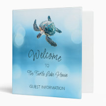 3D Turtle Coastal Custom 3 Ring