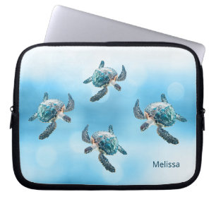 3D Turtles Coastal Laptop Sleeve