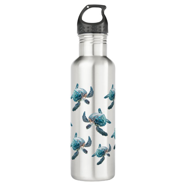 3D Turtles Coastal Maritime 710 Ml Water Bottle (Front)