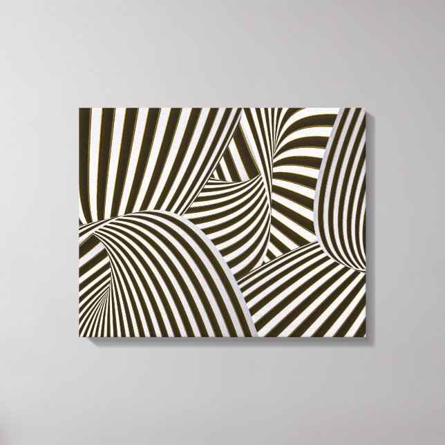 3D Twists Canvas Print (Front)