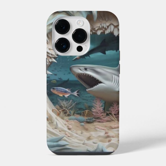 3D Underwater Shark iPhone Case (Back)