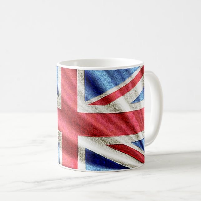 3D Union Flag/Jack Design Coffee Mug (Front Right)