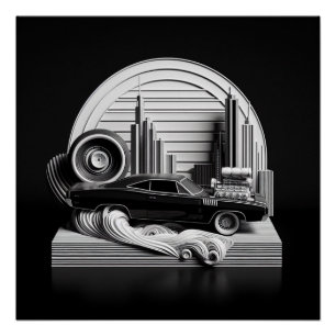 3d Vehicle Diorama 010 Poster