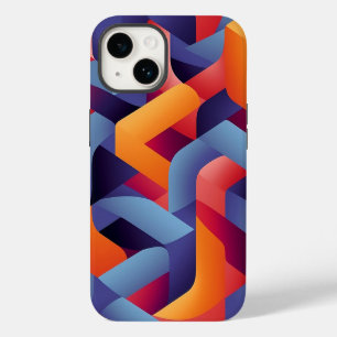 3D Vibrant Geometric Pattern 2 iPhone 14 Case