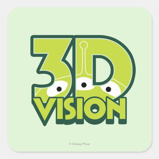3D Vision Square Sticker (Front)