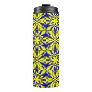 3D wall Tile decor, old tile mosaic in oriental st Thermal Tumbler