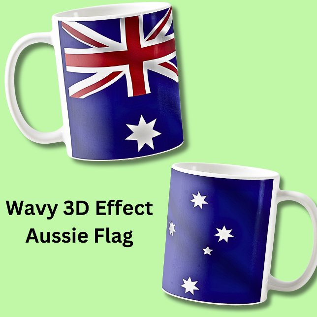 3D Wavy Australian National Flag Coffee Mug (Creator Uploaded)
