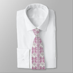 3d white pink purple lilies tie