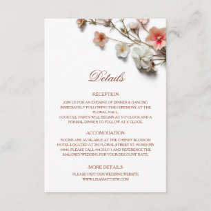 3D Wildflowers White Enclosure Card