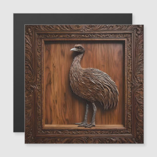 3d Wood Australian Emu Print,