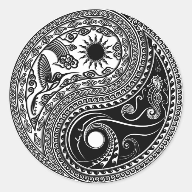 3D Yin & Yang Sticker (Front)