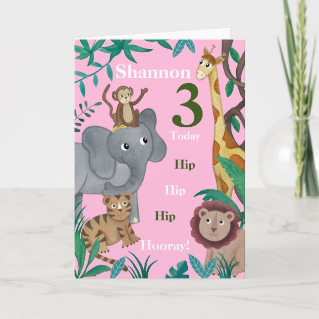 3e carte d'amis de la jungle (Devant)