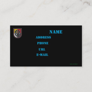 3e carte de visite de patch de groupe des forces s