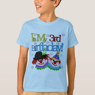 3èmes T-shirts et cadeaux d'anniversaire de clowns
