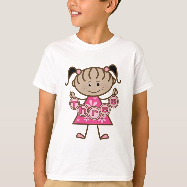 3èmes T-shirts et cadeaux d'anniversaire de petite (Devant)
