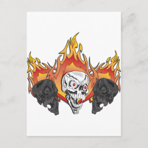 3flaming skulls copy postcard